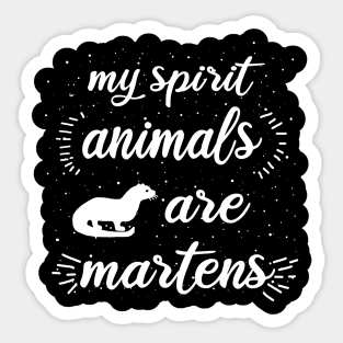 Vintage cute marten animals saying lover Sticker